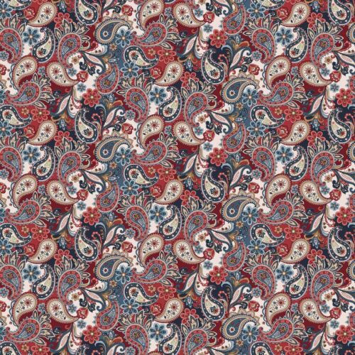Clearance #058 - HG Fabrics ~ Cottonwood Stables ~ Paisley ~ per 1/2 yd
