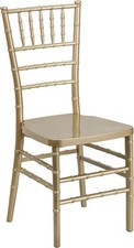 Gold Resin Chiavari Chair - Commercial Quality Stackable Wedding Chair