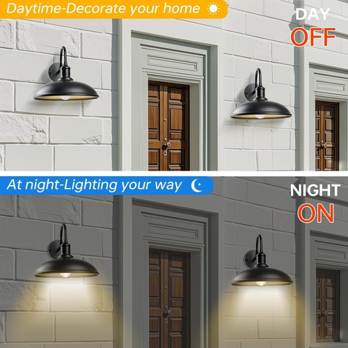 Gooseneck Barn Light Outdoor,Exterior Lighting Fixtures Wall Sconce,Anti-Rust... - Picture 5 of 9