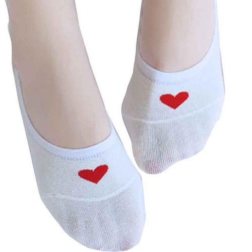 Women Socks Love Heart Cotton Invisible Shallow Mouth Boat Socks Non-slip Socks - Bild 5 von 26