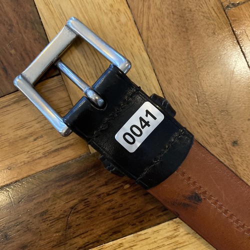 Coach Solid Black Leather Mens Belt with Middle Stitched Inlay Size US 42 EU 105 - Picture 5 of 9