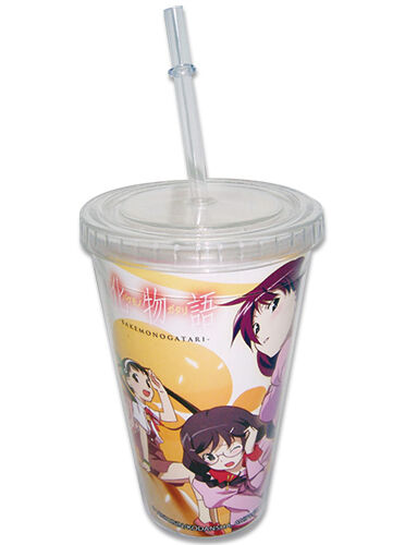 **Legit Cup** Bakemonogatari groupe de filles gobelet couvercle paille bouteille à boire #69089 - Photo 1 sur 1