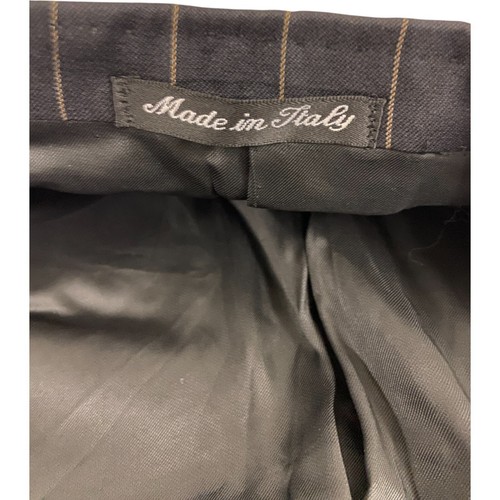 Pal Zileri 2pc Set Suit Jacket Dress Pants Mens Size 42L Black Pinstripe - Picture 11 of 20