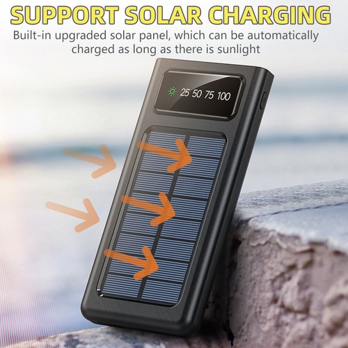 Solar Panel Folding Power Bank 12V USB Charger Outdoor Camping Backpack Survival - Picture 14 of 43