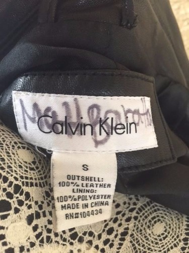 MEN'S SIZE S CALVIN KLEIN SOFT LEATHER JACKET - EXCELLENT CONDITION - Picture 4 of 4