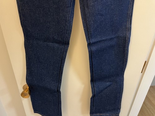 Vintage Rustler 87621 Straight Leg Dark Blue Wash Jeans, 30x32, Neu, Hergestellt in den USA - Bild 7 von 8