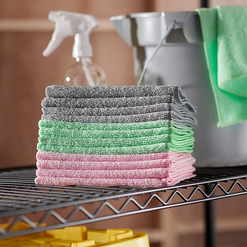AmazonBasics Microfiber Cleaning Cloths, Non-Abrasive, Reusable Pack of 24 - Picture 5 of 12