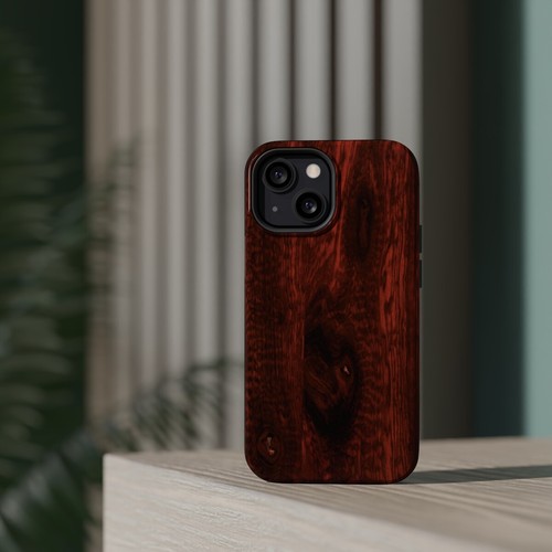 Estuches resistentes MagSafe de madera dura de color rojo oscuro - Imagen 55 de 76