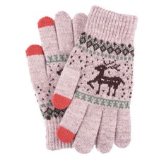 Touch Screen Winter Gloves Women Warm Knit Thermal Insulated Christmas Gifts -
