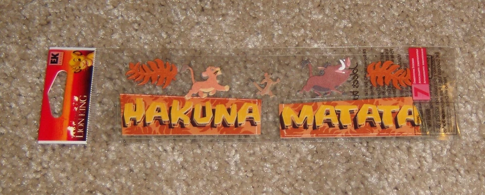Disney EK Success Dimensional Title Sticker ~ Lion KIng...Hakuna Matata