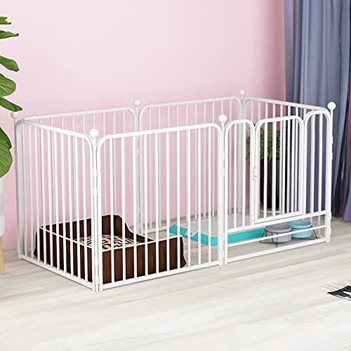 Dog Pen Pet Playpen Panel Pen Bunny Fence Indoor Outdoor Fence Playpen White - Picture 2 of 8