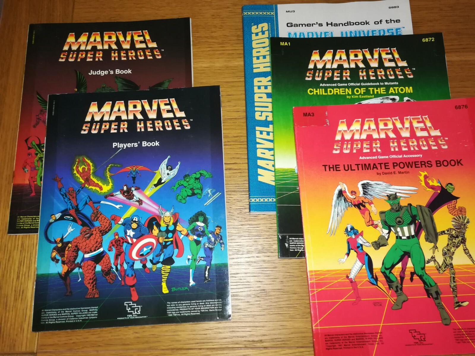 TSR Marvel Super Heroes Advanced RPG Awesome Rare Bundle TSR Marvel Super Heroes Advanced RPG Awesome Rare Bundle