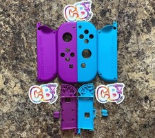 Genuine Nintendo Switch Joycon Housing Shells Purple L  Neon Blue R 