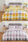 SUNNY GINGHAM Reversible Duvet Cover & Pillowcase Polycotton Summer Bedding Set