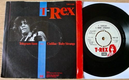 T. REX TELEGRAM SAM 7" EMI (1982) EX- POP ROCK GLAM BOLAN UK (RE) - Picture 3 of 3