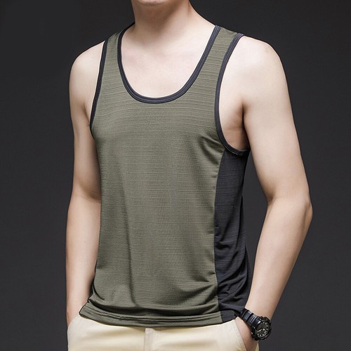 New Mens Sleeveless Quick Dry Tank Tops Sport G Workout Loose Vest T Shirt - Picture 17 of 18