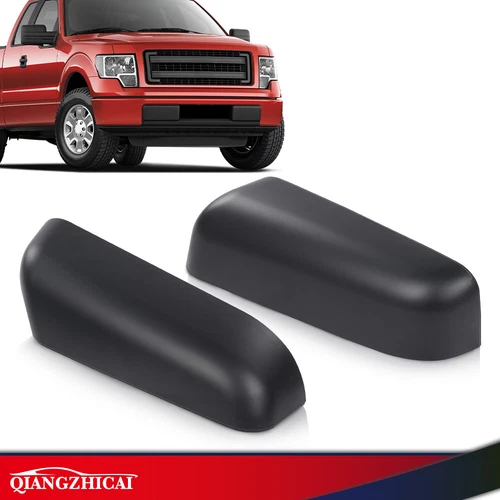 Pair Mirror Cover Set Fit For 2009-2014 Ford F150 Primed Black Left & Right Side