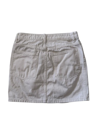 Billabong White Denim Jean Skirt Button Fly Women’s Size 28 Good Condition - Picture 8 of 9