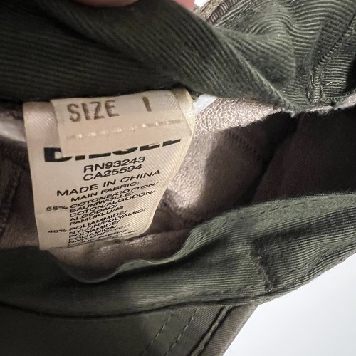 Diesel Girls Kids Army Style Hat Green Size 1 XS Small Distressed Cap Cosplay - Picture 6 of 6
