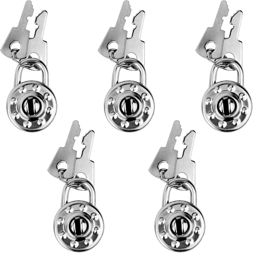 5 Pack Diary Padlock, Mini Locks with Keys, Tiny Luggage Locks for Travel, - Picture 11 of 12