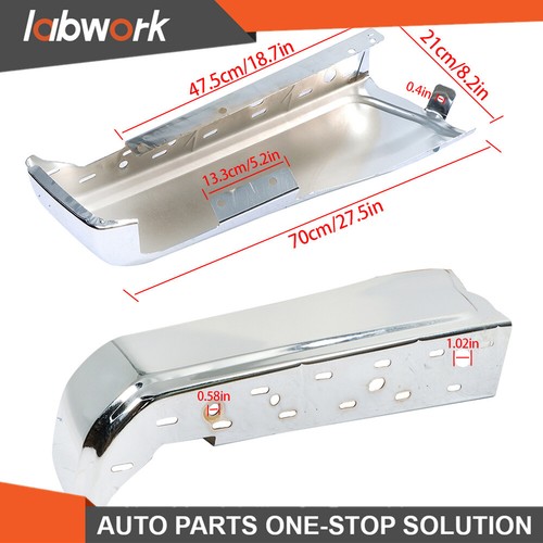 Labwork Rear Bumper Left Or Right Side End Cap For 2015-2020 Ford F-150 Chrome - Picture 2 of 26