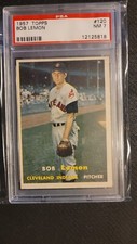1957 Topps #120 Bob Lemon - CLEVELAND INDIANS - PSA 7 NM