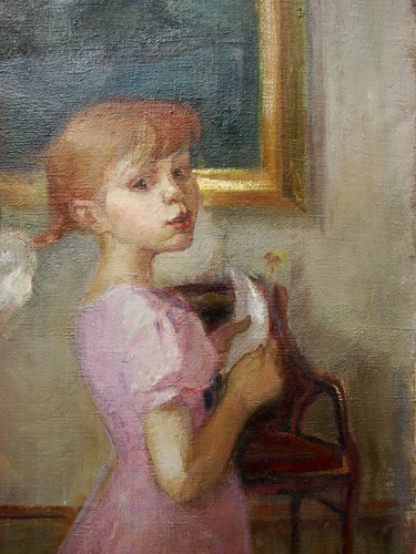 Ukrainian Soviet USSR Oil Painting impressionism realism child portrait interior - Picture 5 of 11