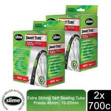 Slime Bike Inner Tube Self Sealing 700c, Presta or Schrader, All Tyres, 2 Pack