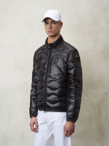 BLAUER UOMO Giubbino PIUMINO TASCHINA PETTO WAYLON ESTATE 2024 03070 NERO ONDA - Imagen 1 de 5