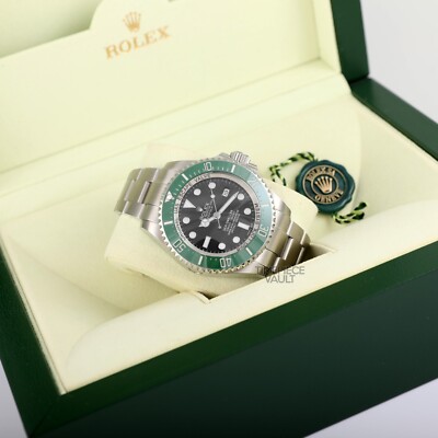 Rolex Sea-Dweller Deepsea 116660 Steel 44mm Watch Black Dial Green