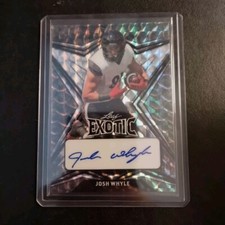 #2/2 Josh Whyle Rookie Auto 2022 Leaf Exotic Autograph Card Titans Cincinnati