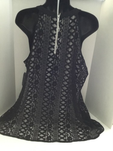 Alfani Tanktops ärmellose Tunika Spitze gefütterte Bluse Damen Größe 14 - Bild 2 von 8