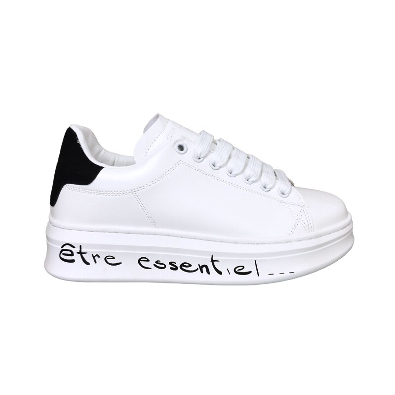 Gaelle Paris Women's Sneakers GBCDP3085 White Black Faux
