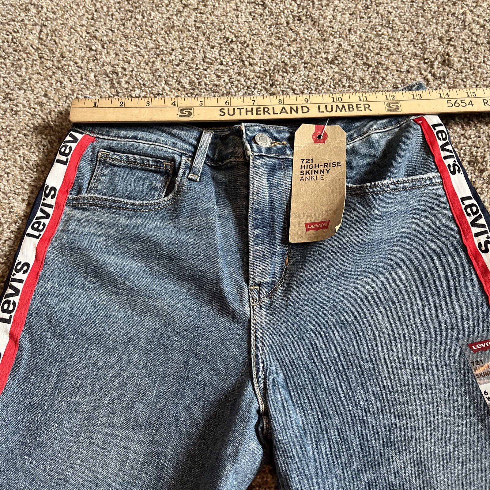Levis 721 high rise skinny ankle jeans women denim New 28 (27 X 26.5) - View 9
