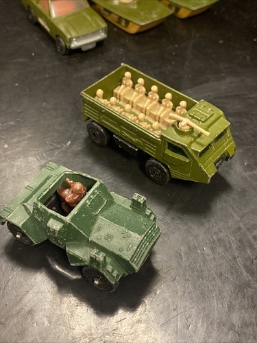 1976 Matchbox #54 Transporteur de personnel US Army Moto Jeep Boat Super rapide Lot - Photo 7/16
