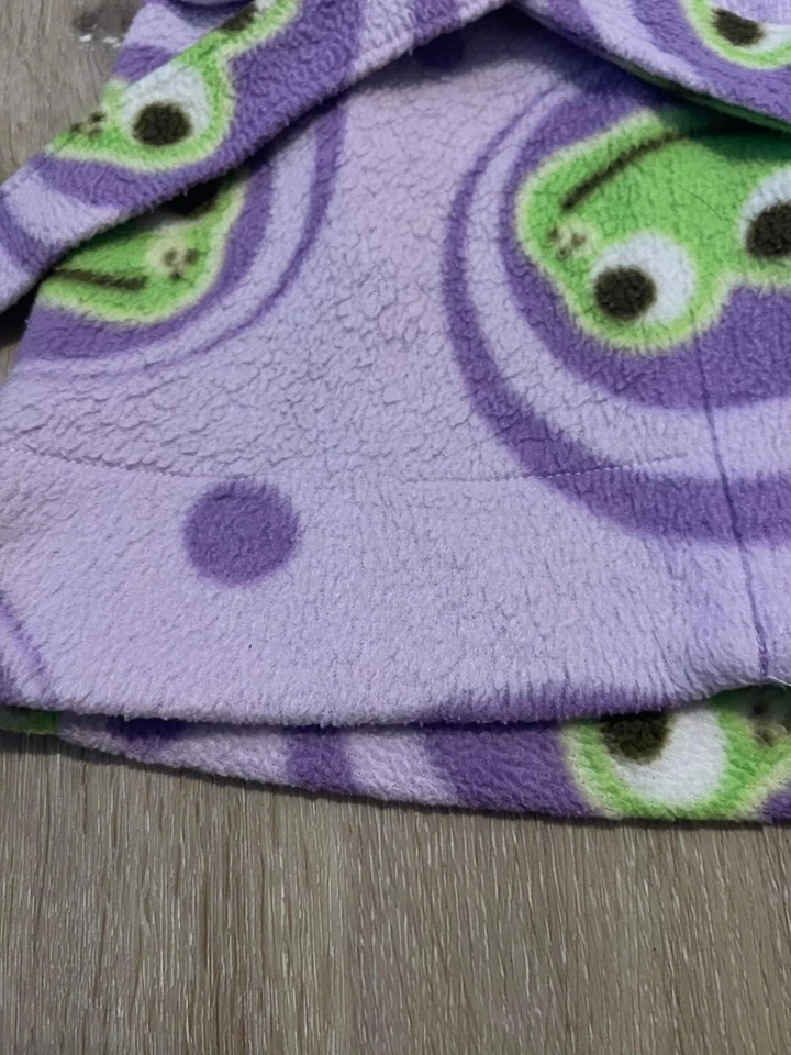 Bata púrpura con corbata de ranas verdes Capelli niños niñas talla Xs/3 Foto 2 de 4