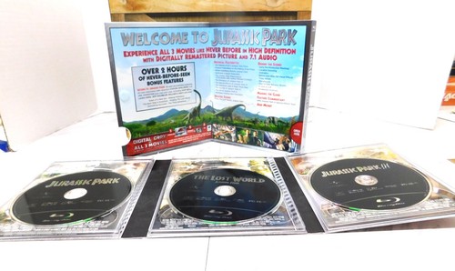 Jurassic Park Limited Edition Blu-Ray Trilogy Box Set T-Rex at Gate in Box - Picture 13 of 14