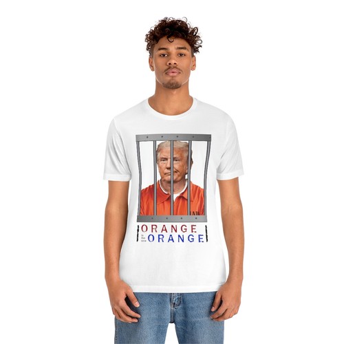 President TRUMP - NARANJA ES LA NUEVA NARANJA Camiseta de manga corta unisex ¡ENCIÉRRALO! - Imagen 5 de 6