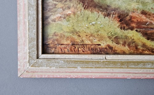 PAIR Vintage Framed Landscape Prints - Countryside Cottages - Sylvester Stannard - Picture 5 of 6