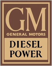 General Motors Diesel Power Service Vintage 1950's Re-drawn Sticker Decal