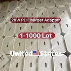 1-1000 Lot For iPhone iPad 20W Pd Usb C Type C Power Adapter Fast Charger Block