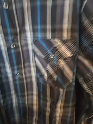Beverly Hills Polo Club Shirt Mens Extra Large Blue Black White Button Up Casual - Picture 7 of 10