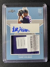 2020 Leaf Perfect Game Luke Holman Autographed Tag Patch #1/1 Reds!!!