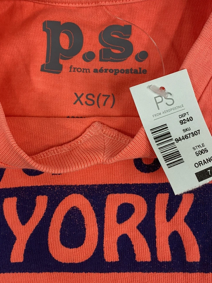 P.S. Camiseta de Novedad para Niñas Marca Aeropostale Festival de Música Rock & Roll Talla XS 7 Foto 4 de 4