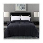Cosybay Down Alternative Comforter (Black, Twin) - All Season Soft Quilted Tw.