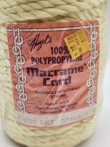 Vintage Sealed Hazel's 3 Ply Macrame Cord Rope 70 Yards USA - *SEE SELECTIONS* - Picture 9 of 19