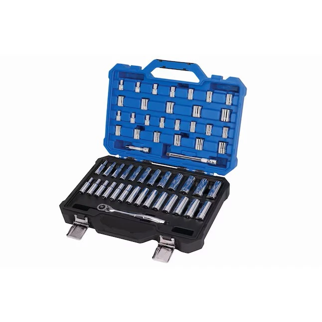 KOBALT 5996332 55PC MECHANIC'S TOOL SET SAE/METRIC SHALLOW/DEEP SOCKETS - NEW! - Image 2 of 2