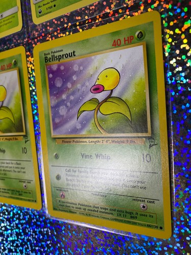Pokemon TCG Regular Bellsprout: Base Set 2 66/130 x2; Celestial Storm 1/168 x2 - Picture 8 of 17