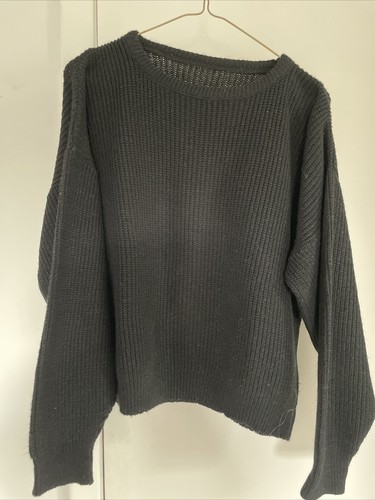 Big Boys Crew Neck Black Sweater