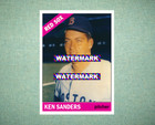 Ken Sanders Boston Red Sox 1966 Style Custom Baseball Art Card